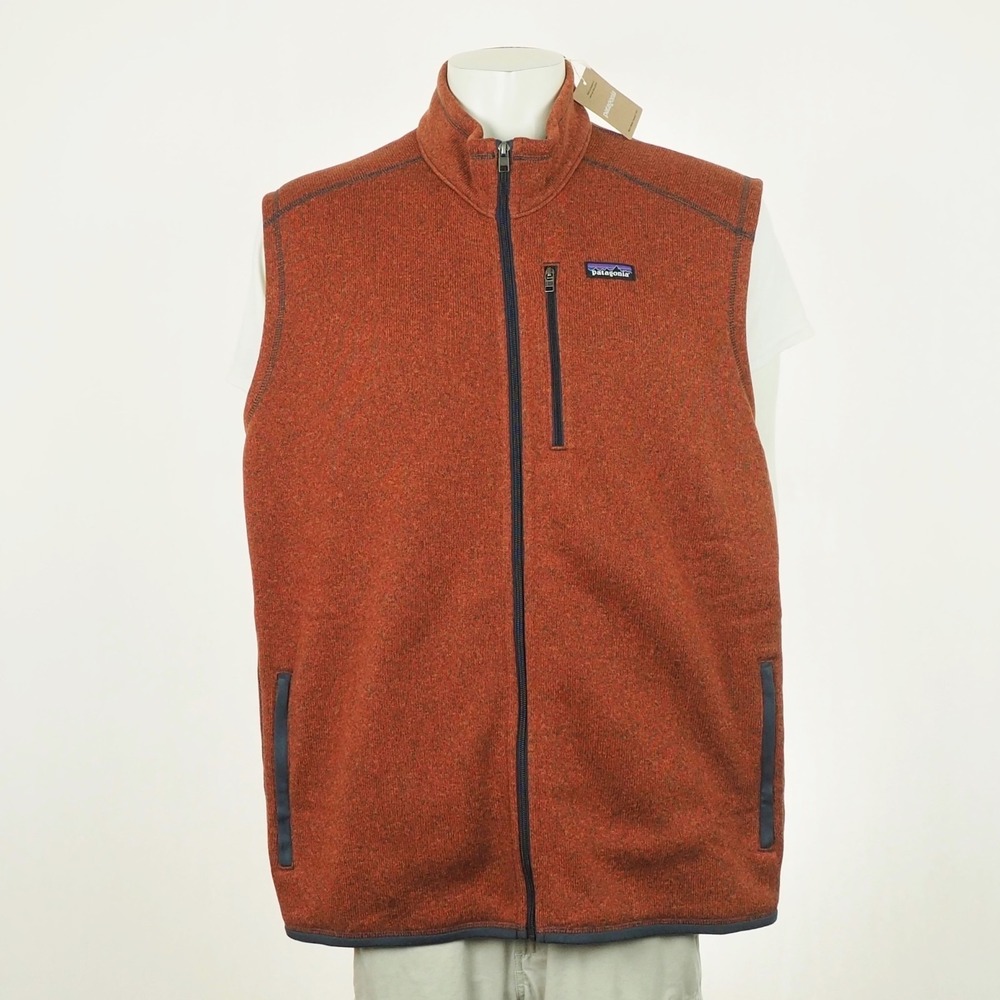 Patagonia Better Sweater Fleece Jacket Vest Mens 3XL XXXL Burnt Orange Full-Zip
